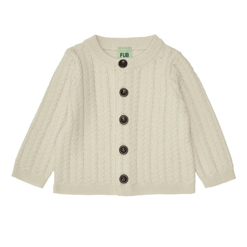 Baby structure cardigan - ecru -FUB